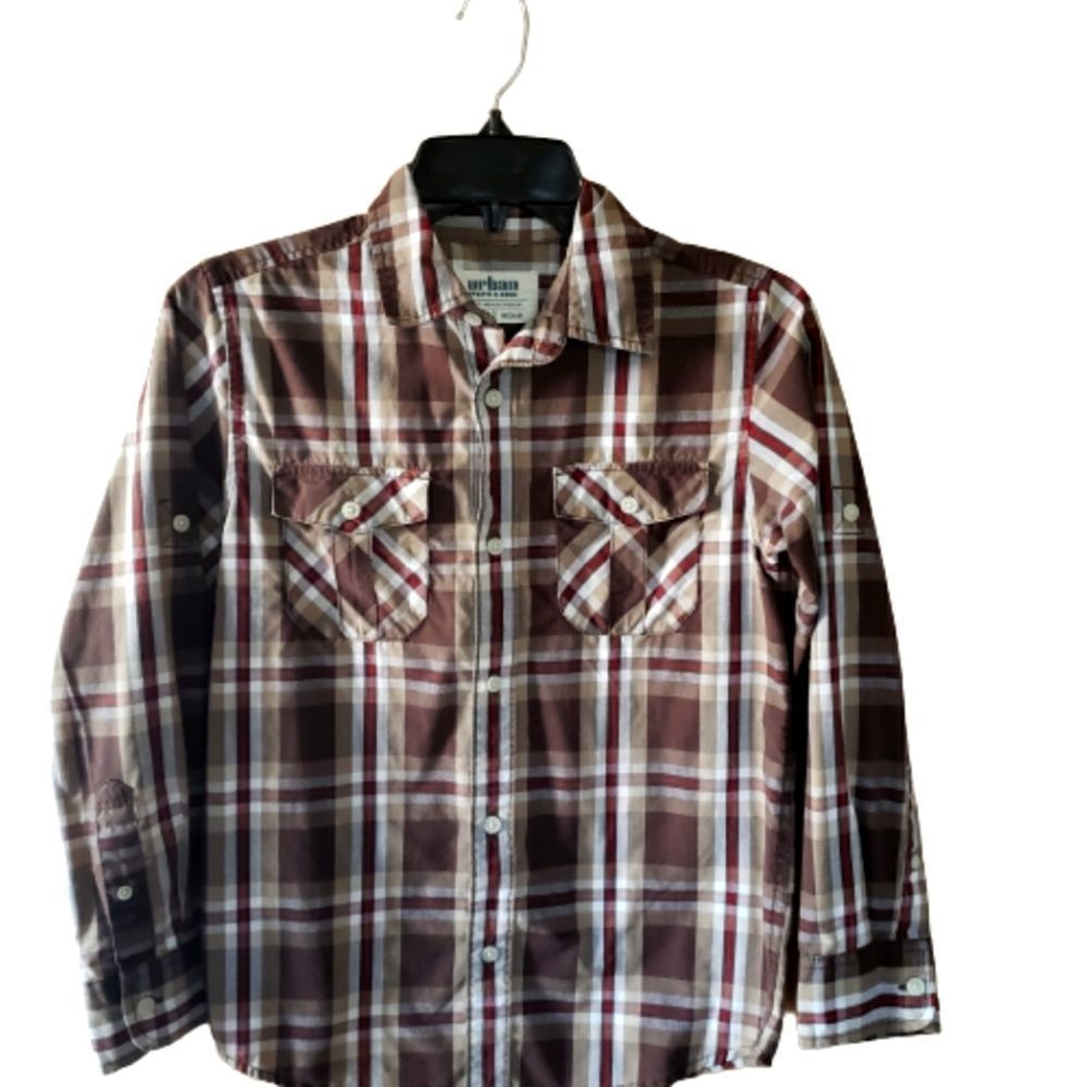 Urban Pipeline Boys Plaid long Sleeve Size Medium